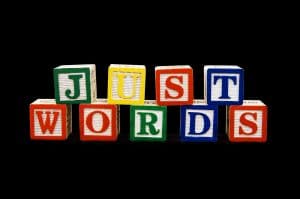 JUST WORDS