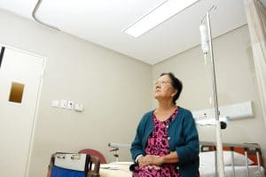 Woman in hospital alone copy