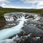 Iceland water flowing into hole