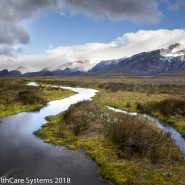 Iceland panorama and streams
