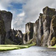 Iceland exotic canyon river