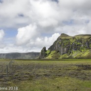 Iceland green ranch land