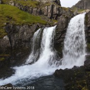 Twin waterfalls Iceland