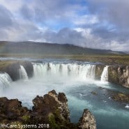Large waterfall Iceland