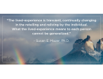 lived-experience quote susan mazer